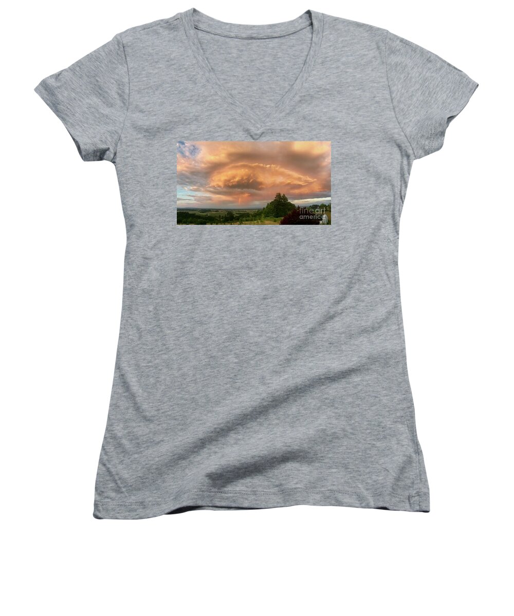 Photography Women's V-Neck featuring the photograph The Mothership by Sean Griffin