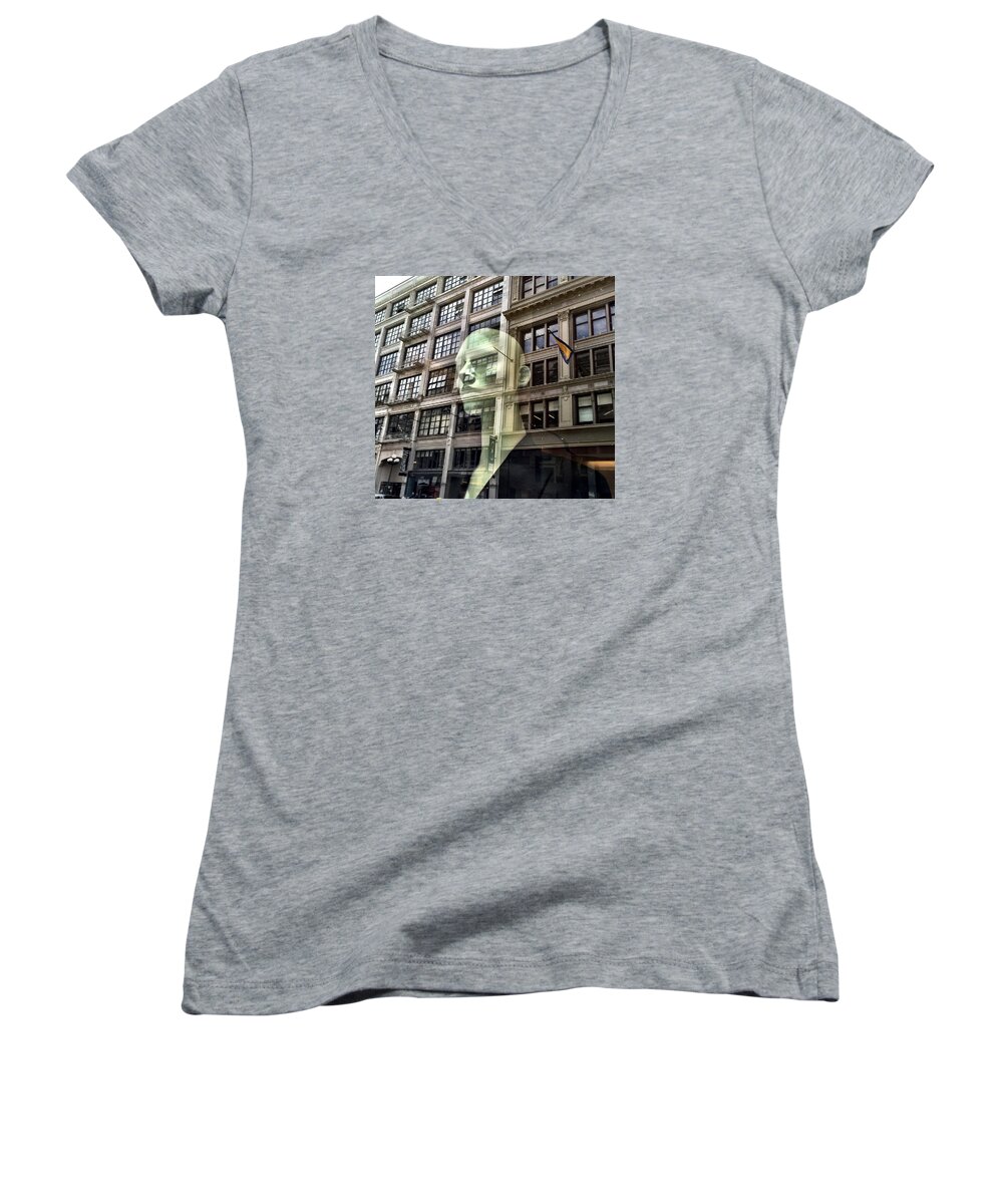 Mannequin Women's V-Neck featuring the photograph The Spirit of San Francisco by Brad Hodges