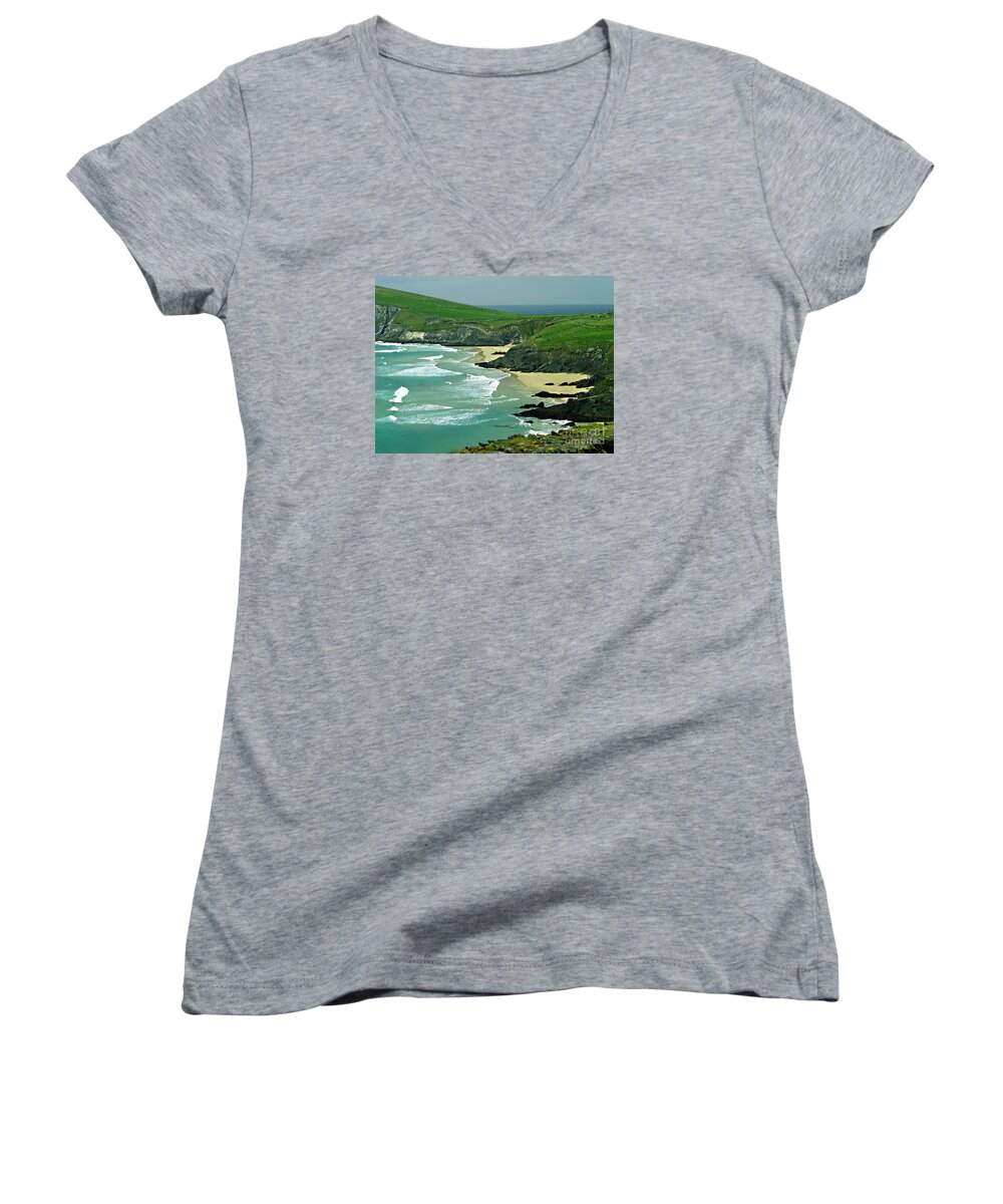 Ireland Photography Women's V-Neck featuring the photograph The West Coast of Ireland by Patricia Griffin Brett