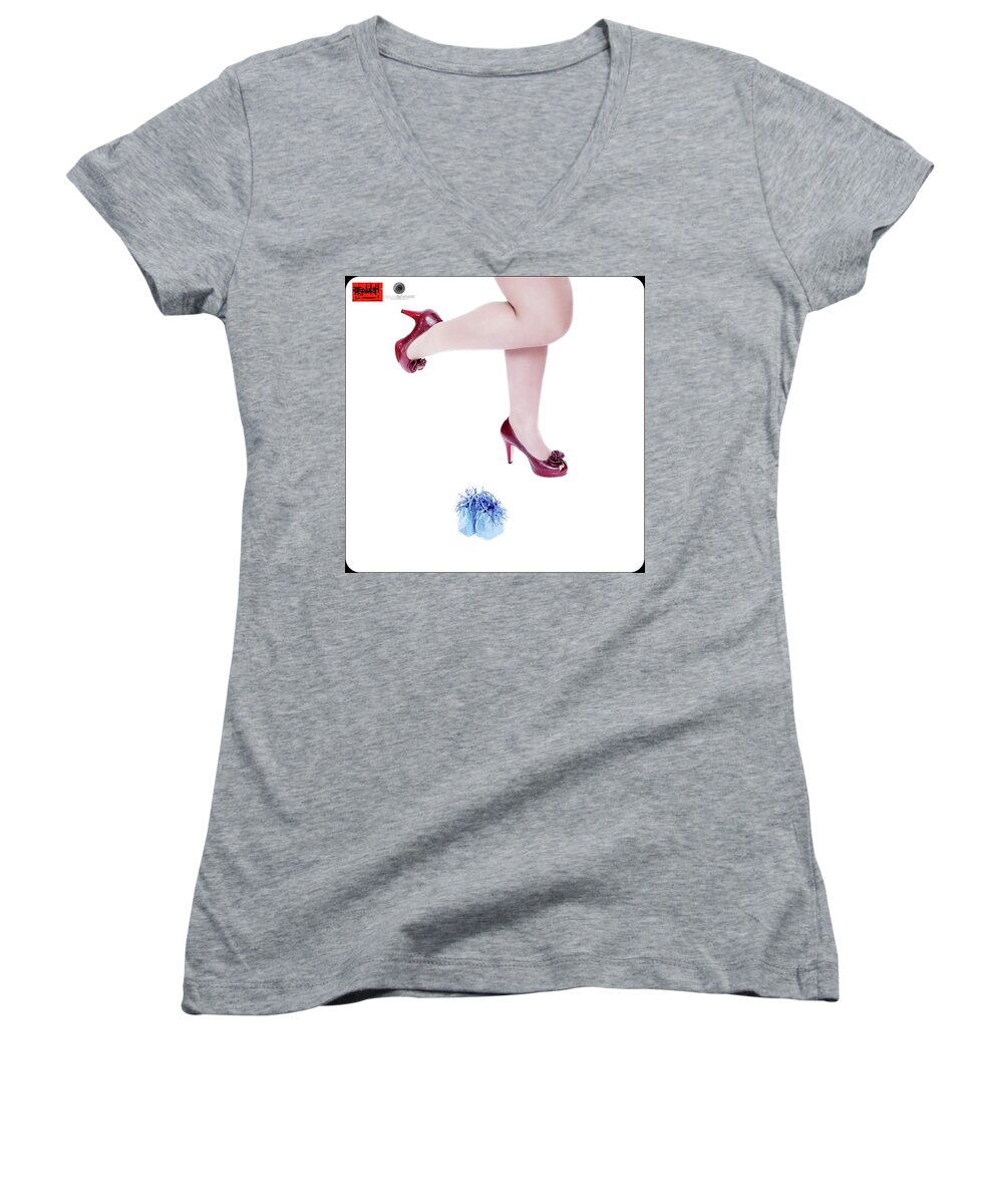 Legs Women's V-Neck featuring the photograph Those Legs by Rennie RenWah