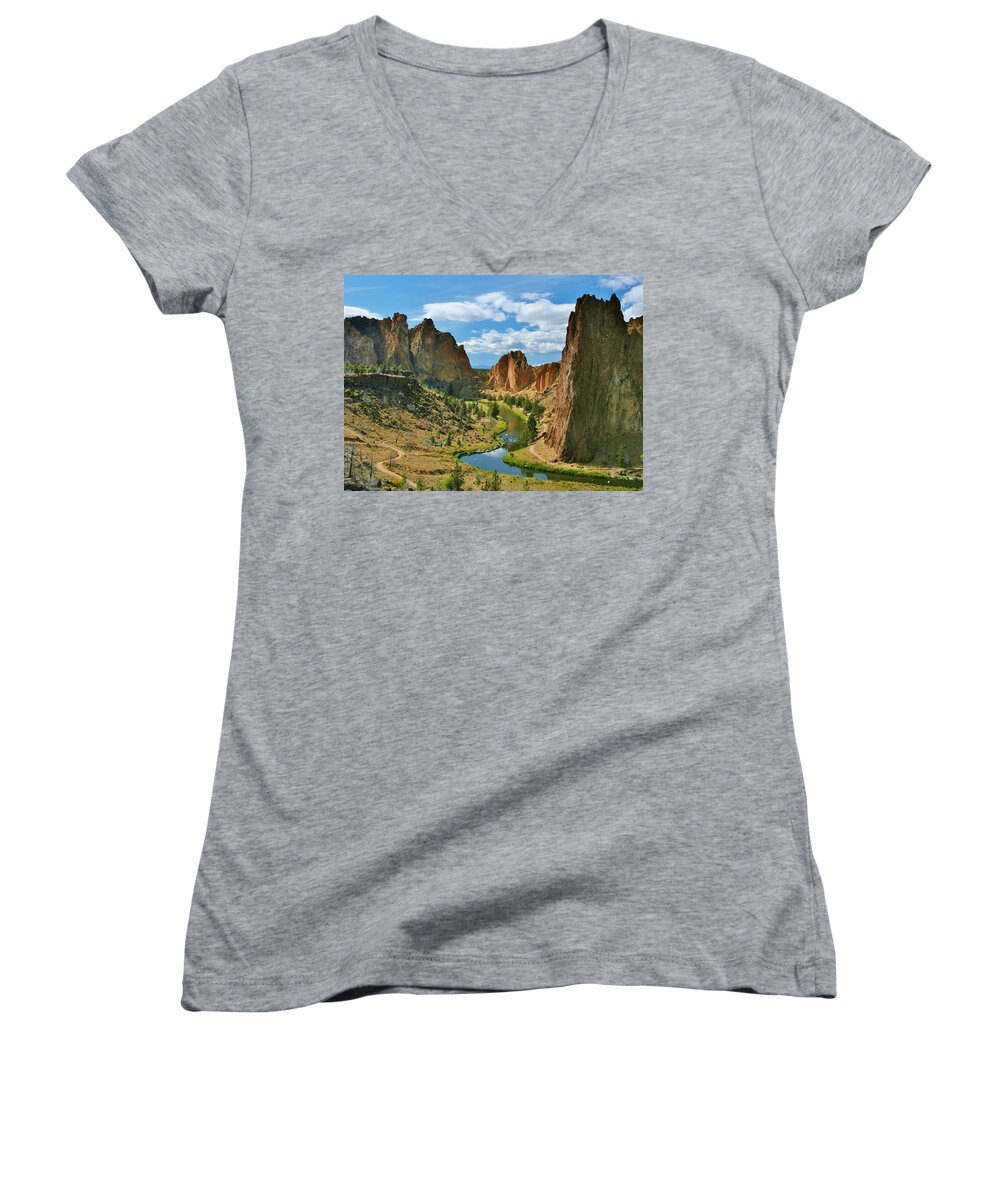 Landscape Women's V-Neck featuring the photograph To Dream by Sheila Ping