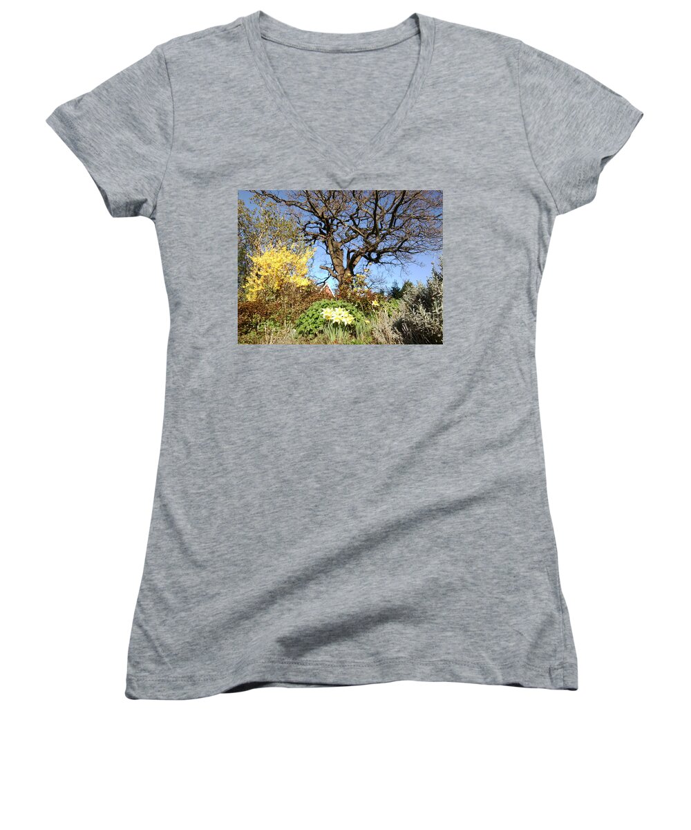 Tree Women's V-Neck featuring the photograph Tree Photo 991 by Julia Woodman