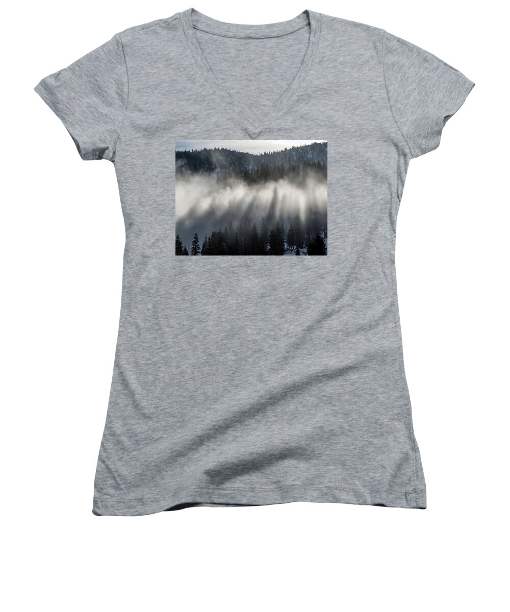 Lake Women's V-Neck featuring the photograph Tree Shadows by Martin Gollery