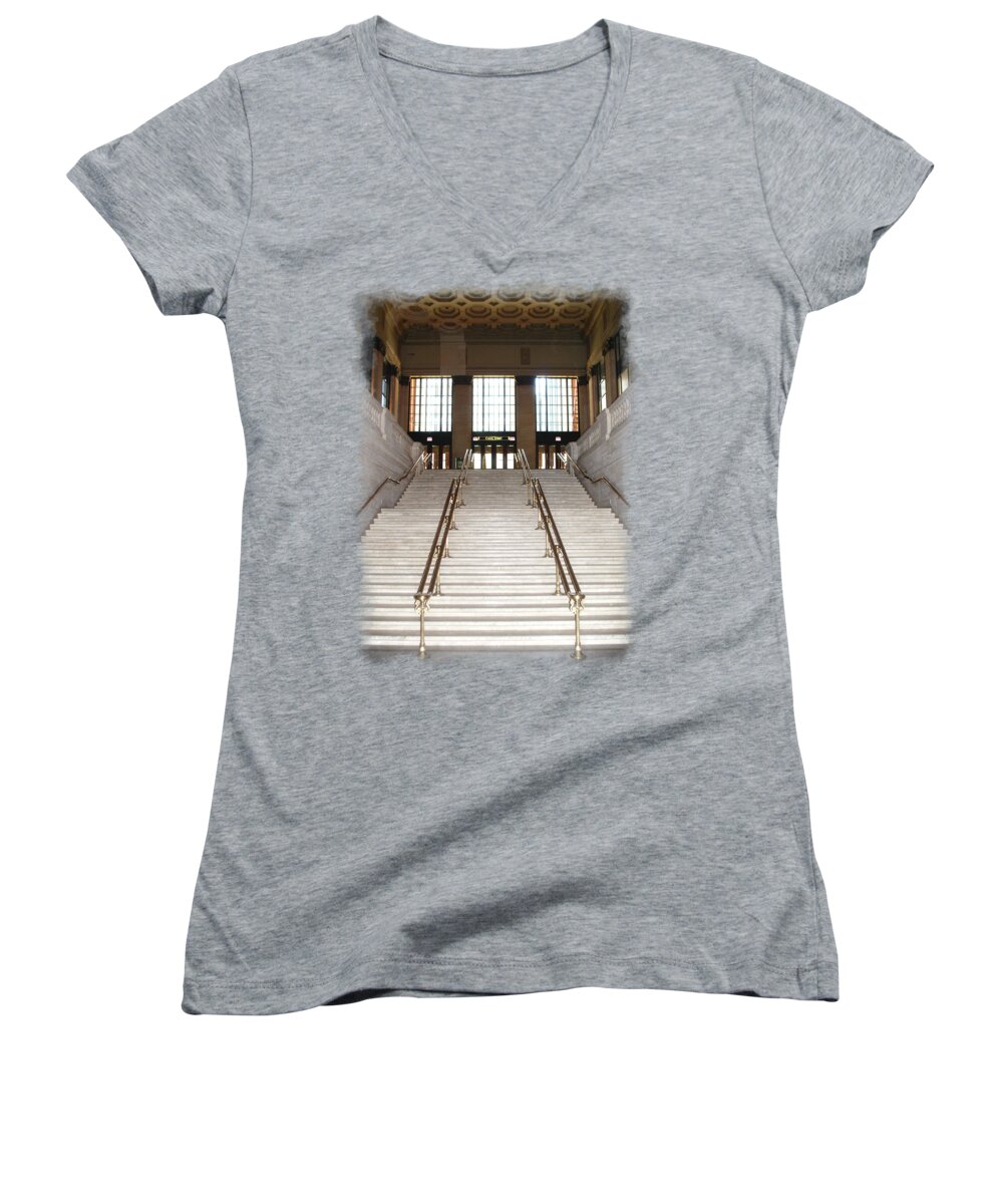 Photography Women's V-Neck featuring the photograph Union Street Station by Phil Perkins