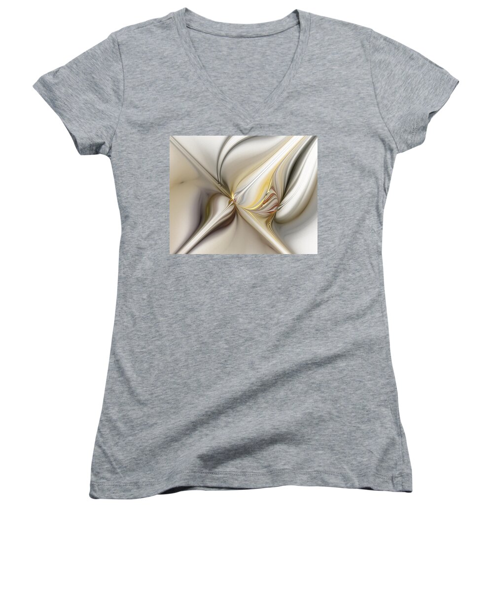 Digital Painting Women's V-Neck featuring the digital art Untitled 02-16-10 by David Lane