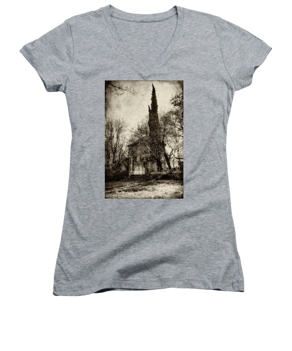 Abandoned Places Women's V-Neck featuring the photograph Untitled N.96 by Roberto Pagani
