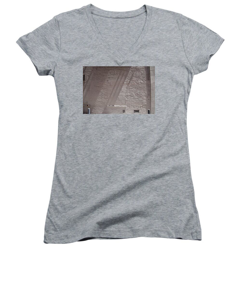  Women's V-Neck featuring the photograph Wall #12 by Erik Burg