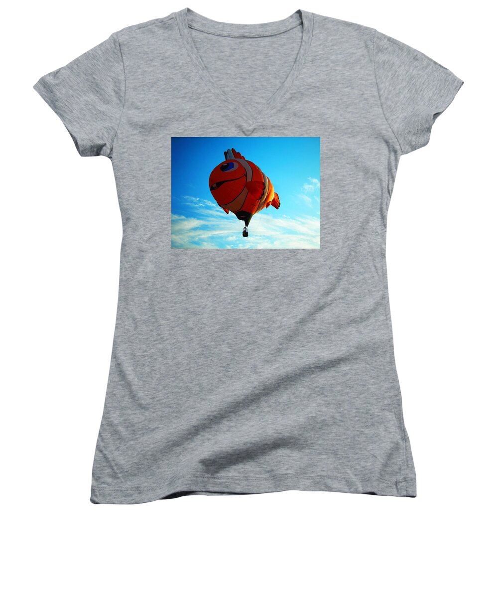 Hot Women's V-Neck featuring the photograph Wally The Clownfish by Juergen Weiss