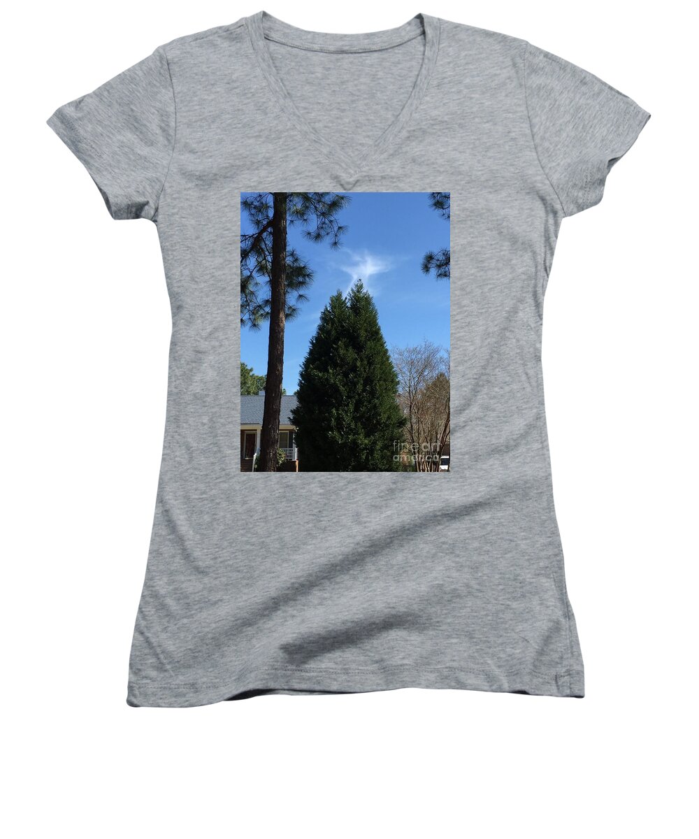 Birds Women's V-Neck featuring the photograph Watch and Listen To the Birds by Matthew Seufer