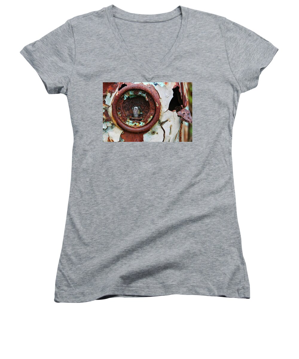 Rust Women's V-Neck featuring the photograph Rusty And Crusty #1 by Nick Mares