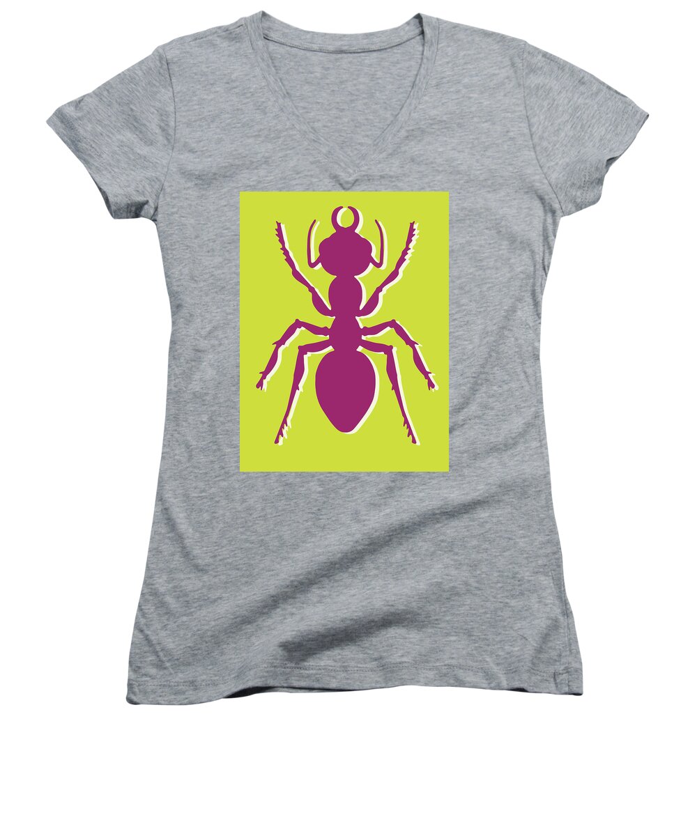 Animal Women's V-Neck featuring the drawing Ant #5 by CSA Images