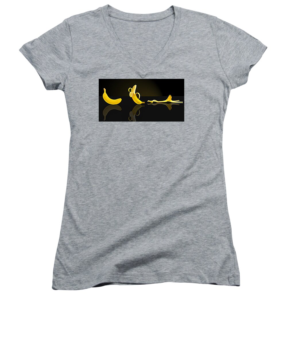 Photography Women's V-Neck featuring the photograph Banana by Paul Wear
