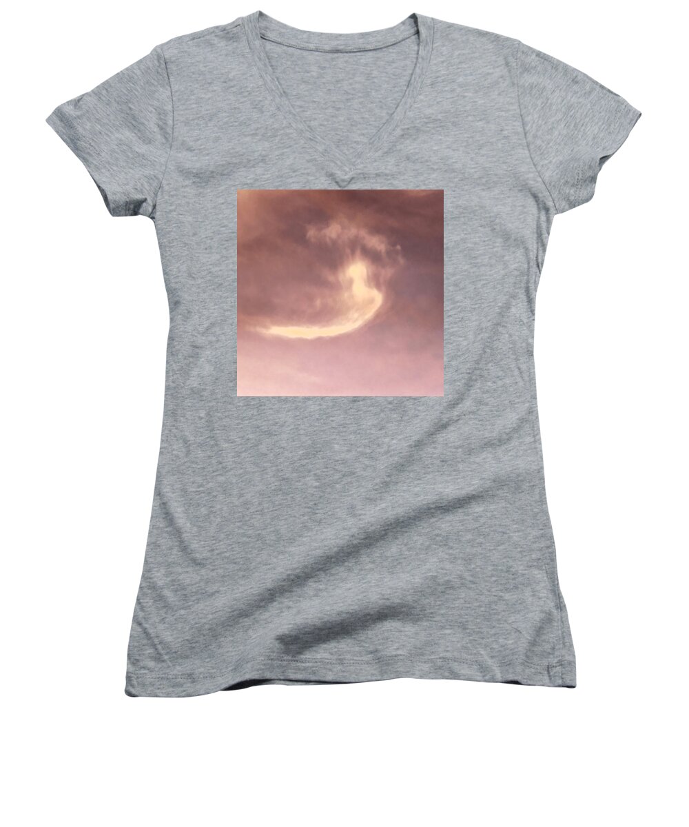 Air Women's V-Neck featuring the photograph Beautiful Serpentine Sylph by Judy Kennedy