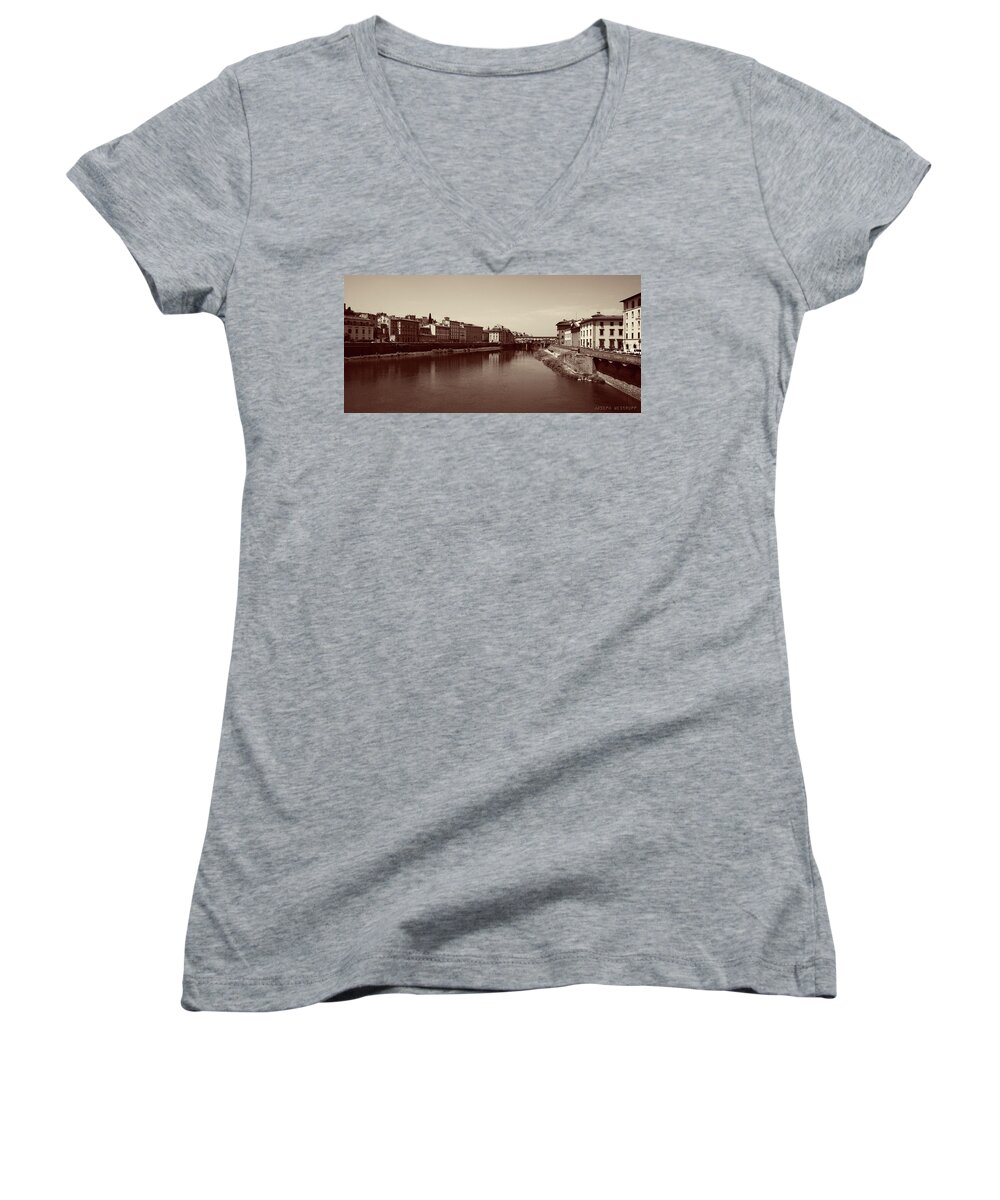 Europe Women's V-Neck featuring the photograph Chocolate Florence by Joseph Westrupp