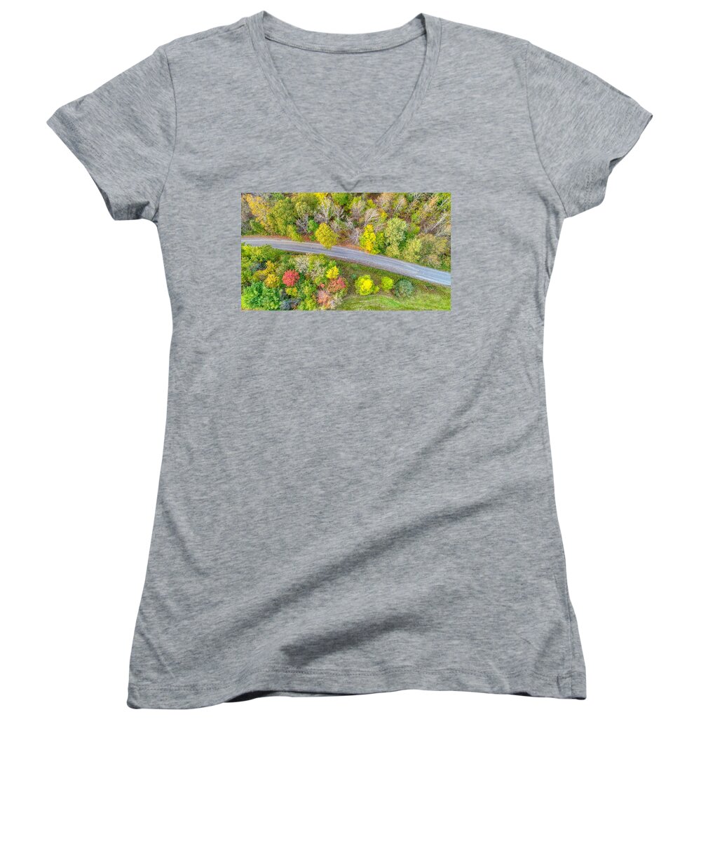 Sky Women's V-Neck featuring the photograph Country Path by Anthony Giammarino