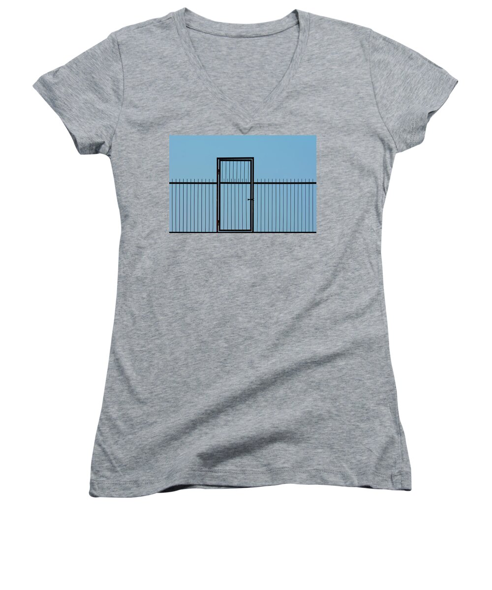 Urban Women's V-Neck featuring the photograph Door to the Sky by Stuart Allen
