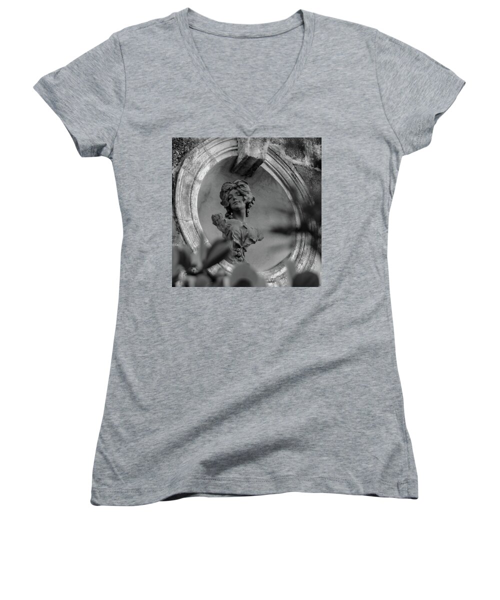 Atlantis Women's V-Neck featuring the photograph Goddess Unknown by Jeff Phillippi