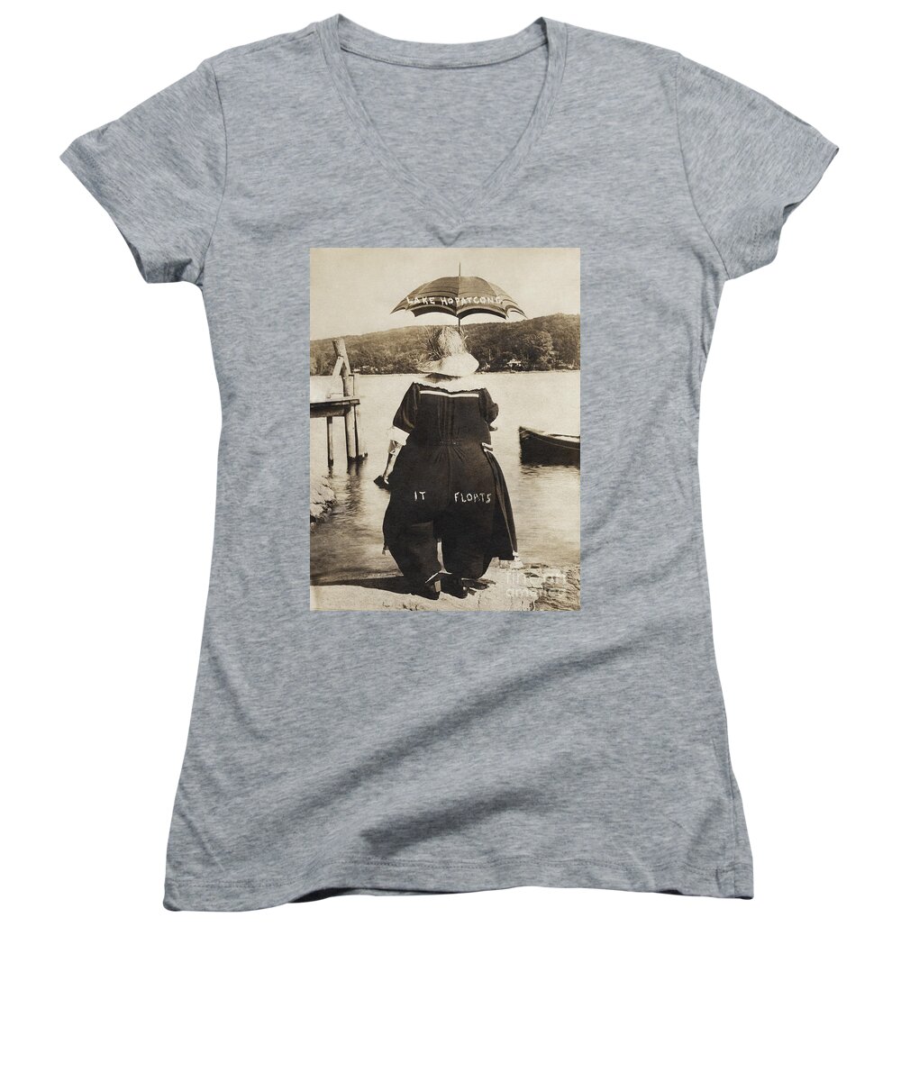 It Women's V-Neck featuring the photograph It Floats - version 1 by Mark Miller