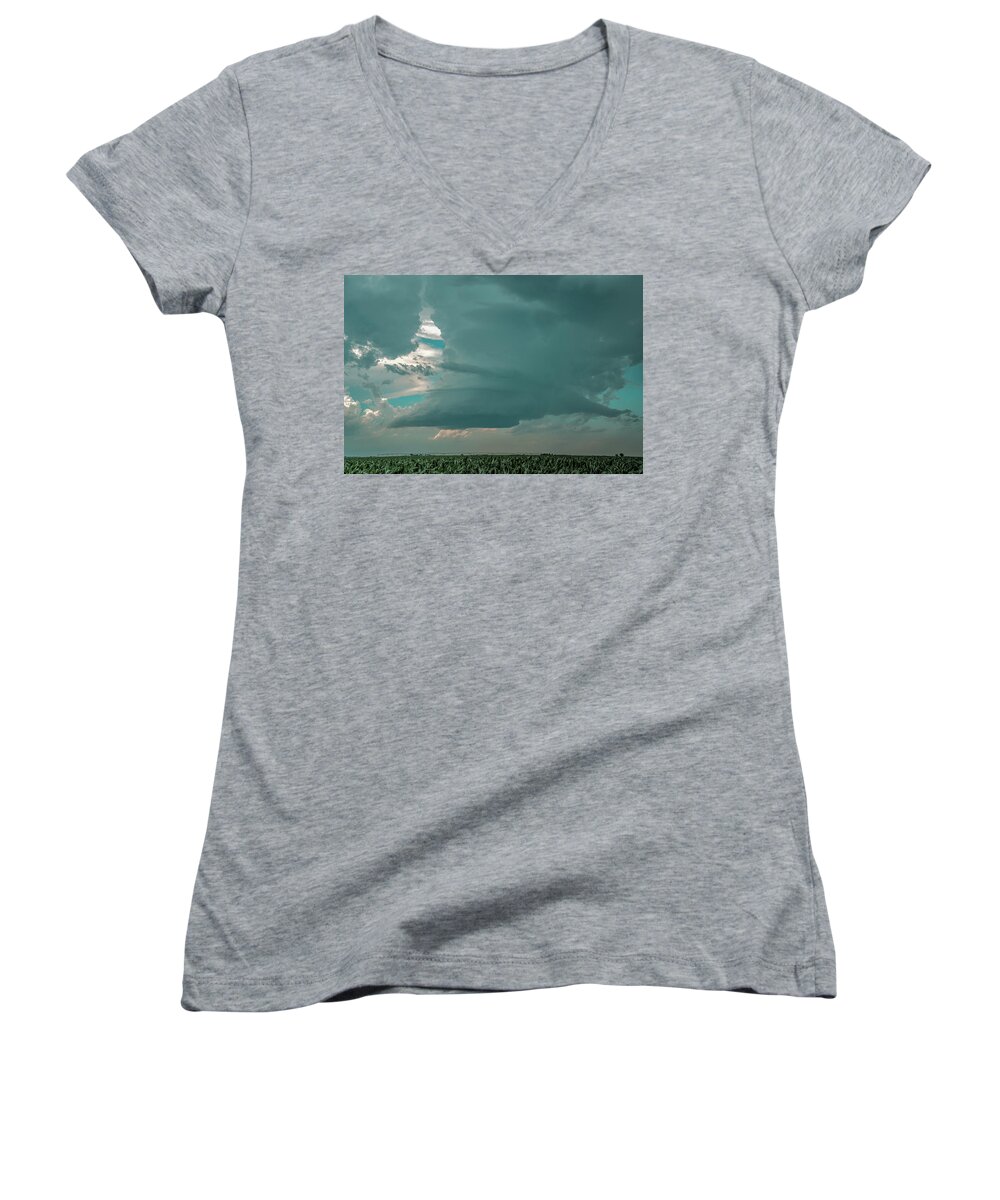 Weather Women's V-Neck featuring the photograph Little Guy by Laura Hedien