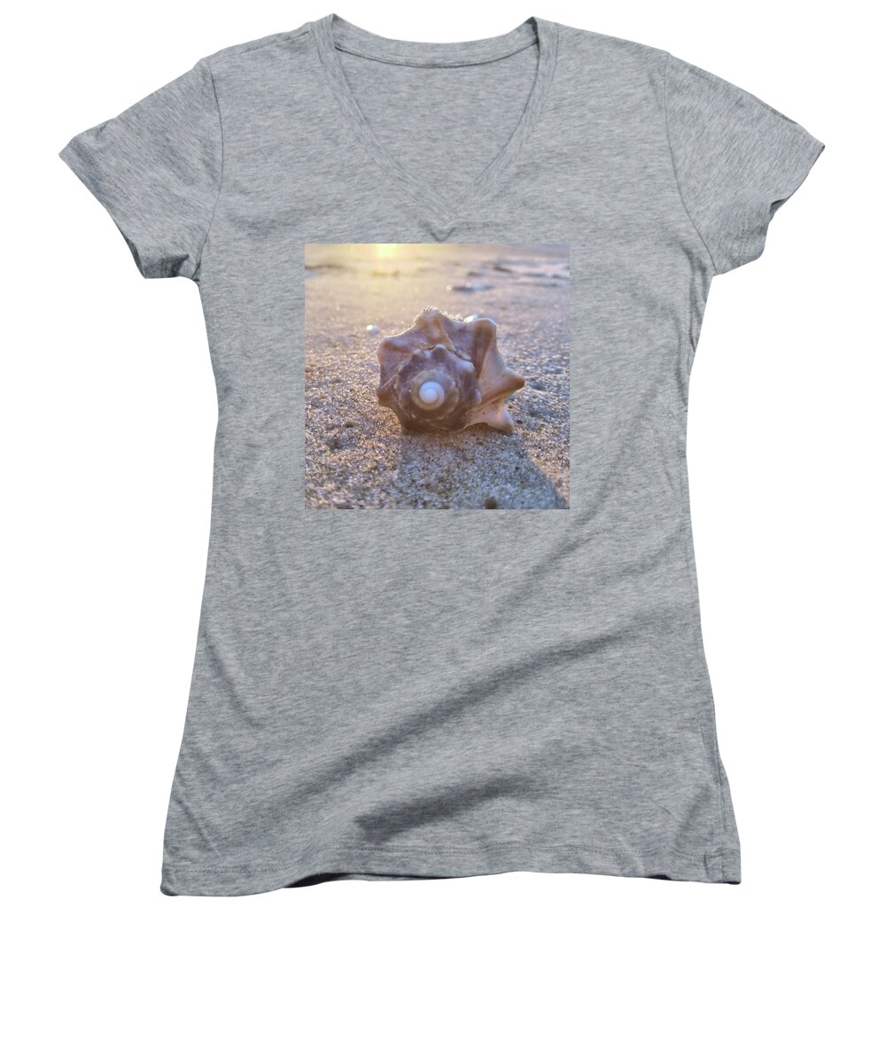 Nuclear Whorl Women's V-Neck featuring the photograph Nuclear Whorl by Robert Banach