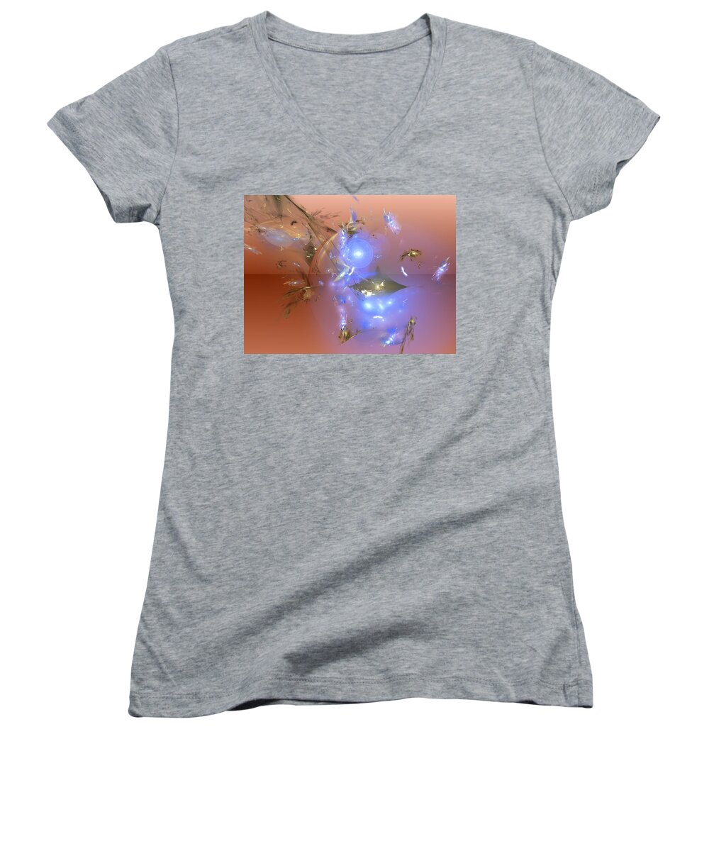Art Women's V-Neck featuring the digital art Radical by Jeff Iverson