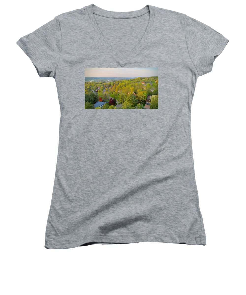 Spring Women's V-Neck featuring the photograph S P R I N G by Anthony Giammarino