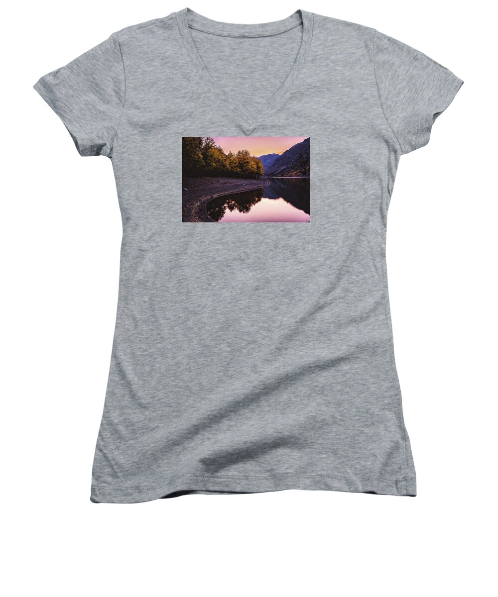 Nature Women's V-Neck featuring the photograph Still Waters by Jason Roberts