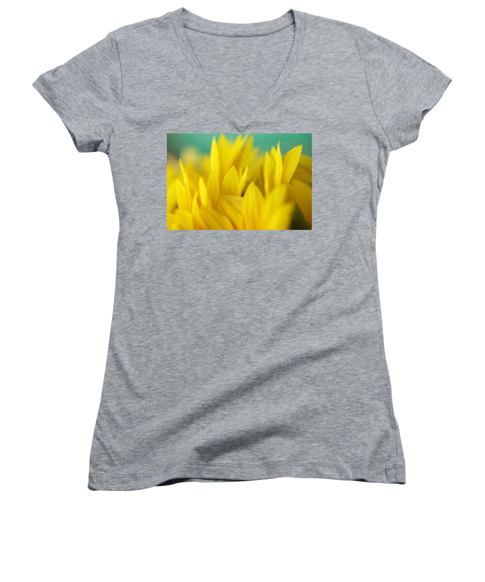 Sunflower Women's V-Neck featuring the photograph Sunflowers 695 by Michael Fryd