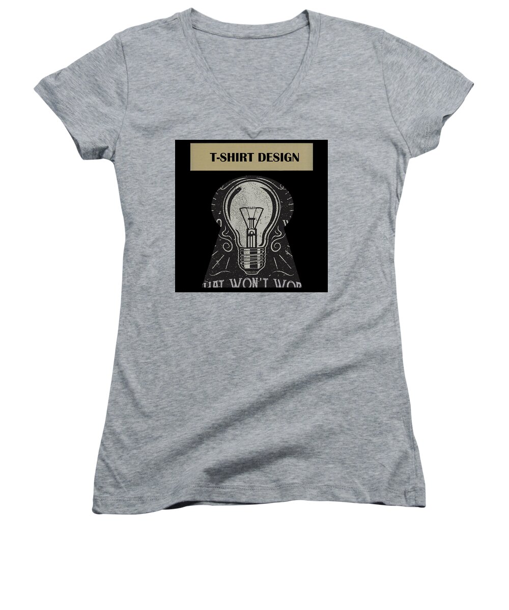 T-shirt Women's V-Neck featuring the digital art T-shirt design by Long Shot