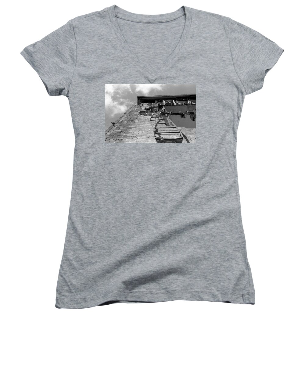 Providence Women's V-Neck featuring the photograph Urban Renewal, 1972 by Jeremy Butler