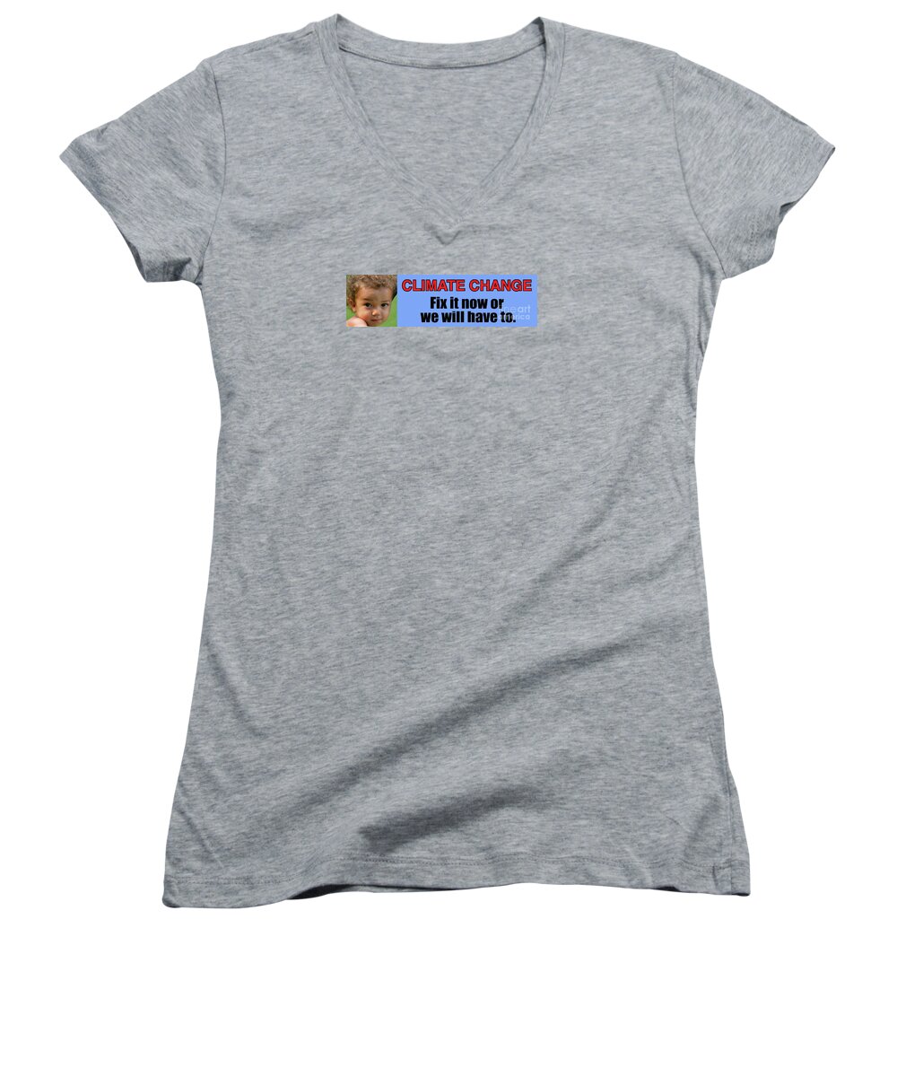 Climate Change Women's V-Neck featuring the photograph Climate Change #1 by George Robinson