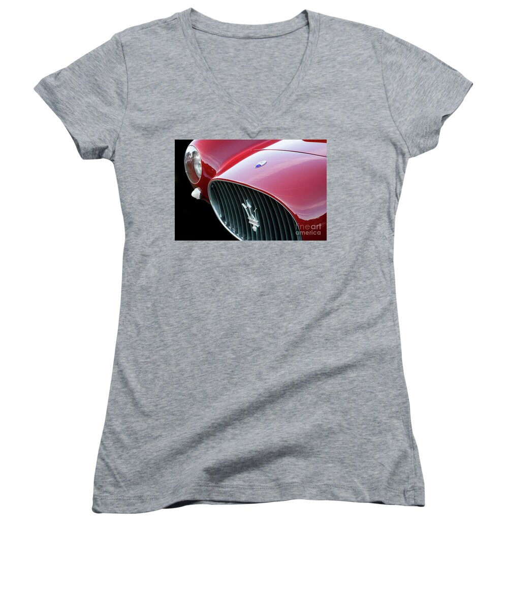 Maserati Women's V-Neck featuring the photograph Maserati #1 by Dennis Hedberg