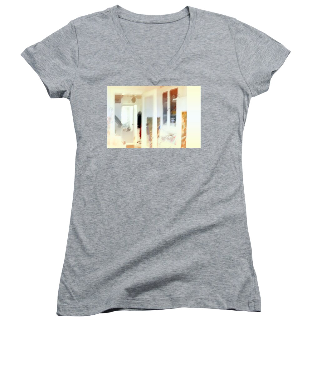 Photography Women's V-Neck featuring the photograph 2 the Hallway by Luc Van de Steeg