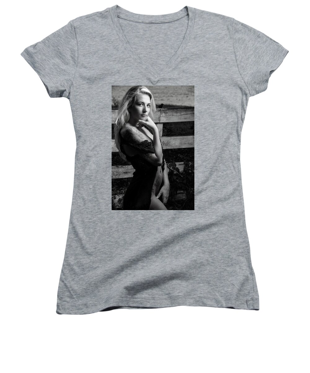 Bethany Women's V-Neck featuring the photograph Bethany by Keith Lovejoy