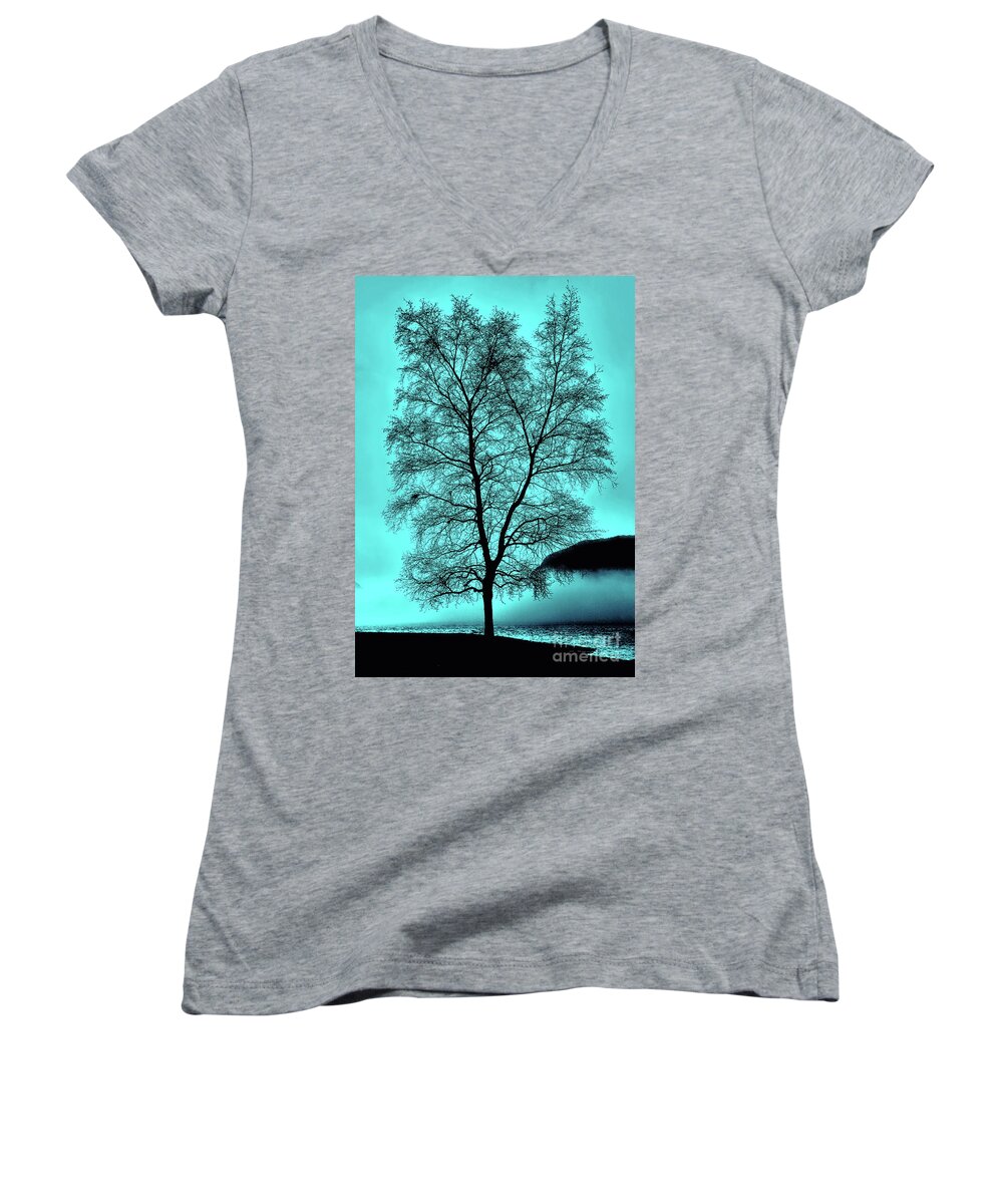 Branches Women's V-Neck featuring the photograph Branches by David Naman