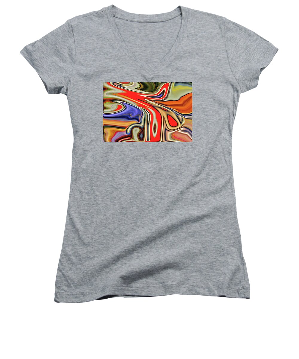 3d Women's V-Neck featuring the photograph Clamor by Nick David