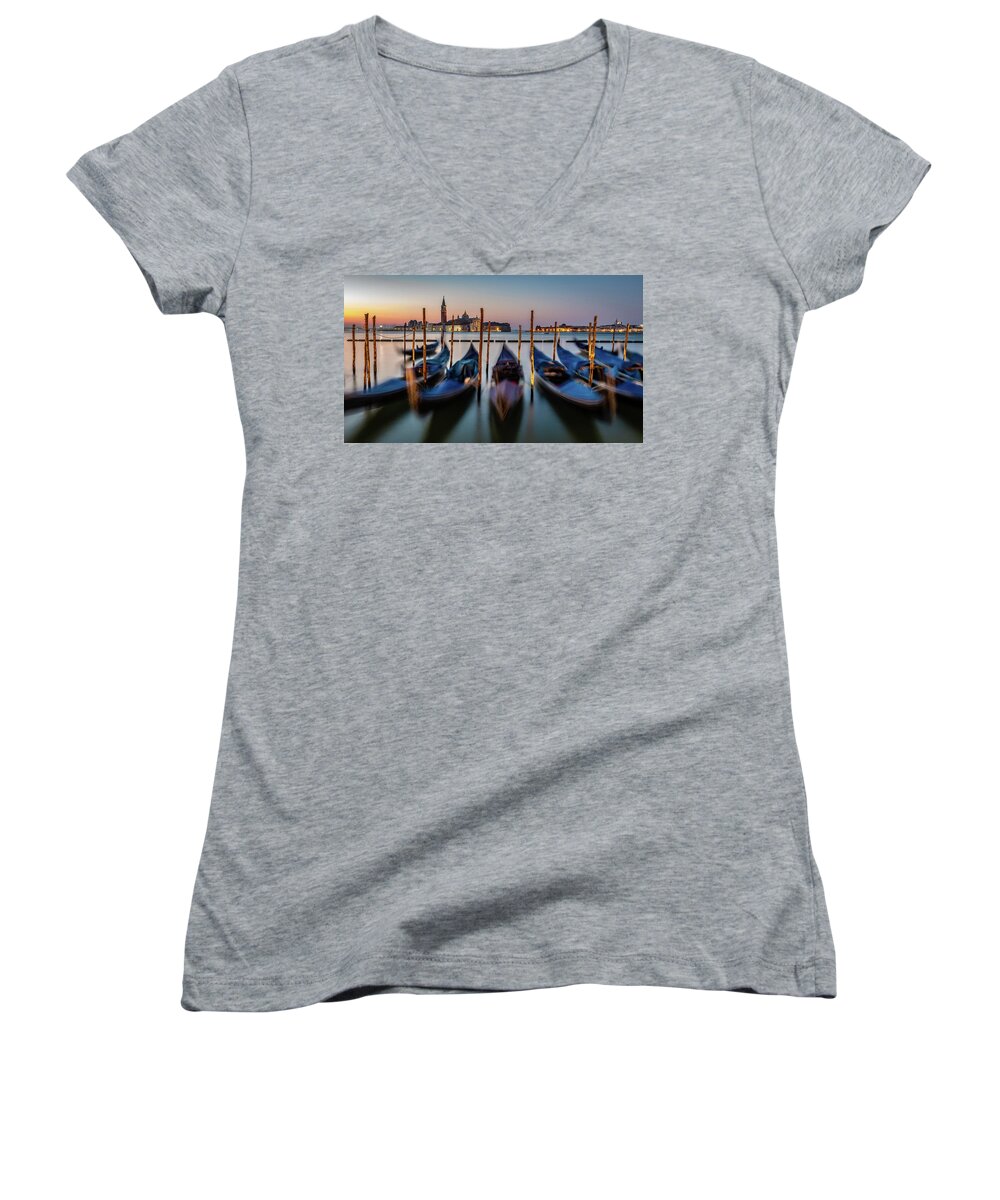 Italy Women's V-Neck featuring the photograph Classic Venice by David Downs