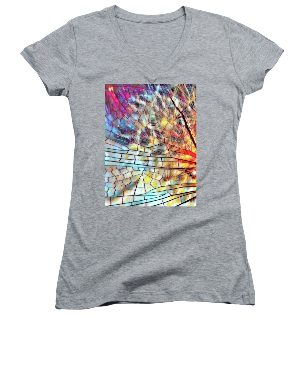 Women's V-Neck featuring the photograph dw by Lorella Schoales