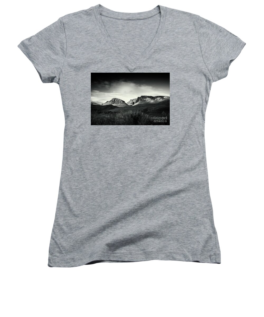 Landscape Women's V-Neck featuring the photograph High and Mighty by David Lichtneker