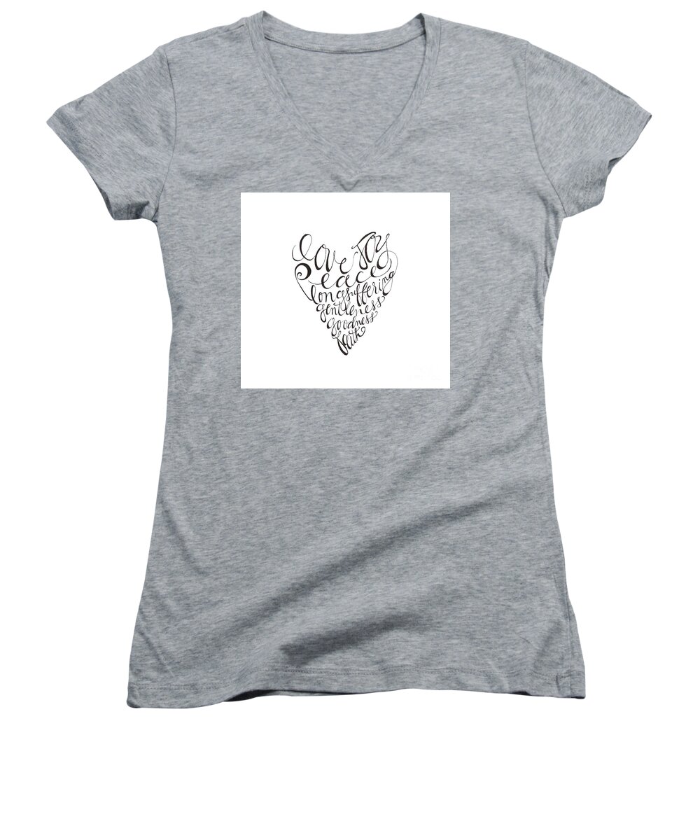 Love Women's V-Neck featuring the painting Hold Onto by Elizabeth Robinette Tyndall