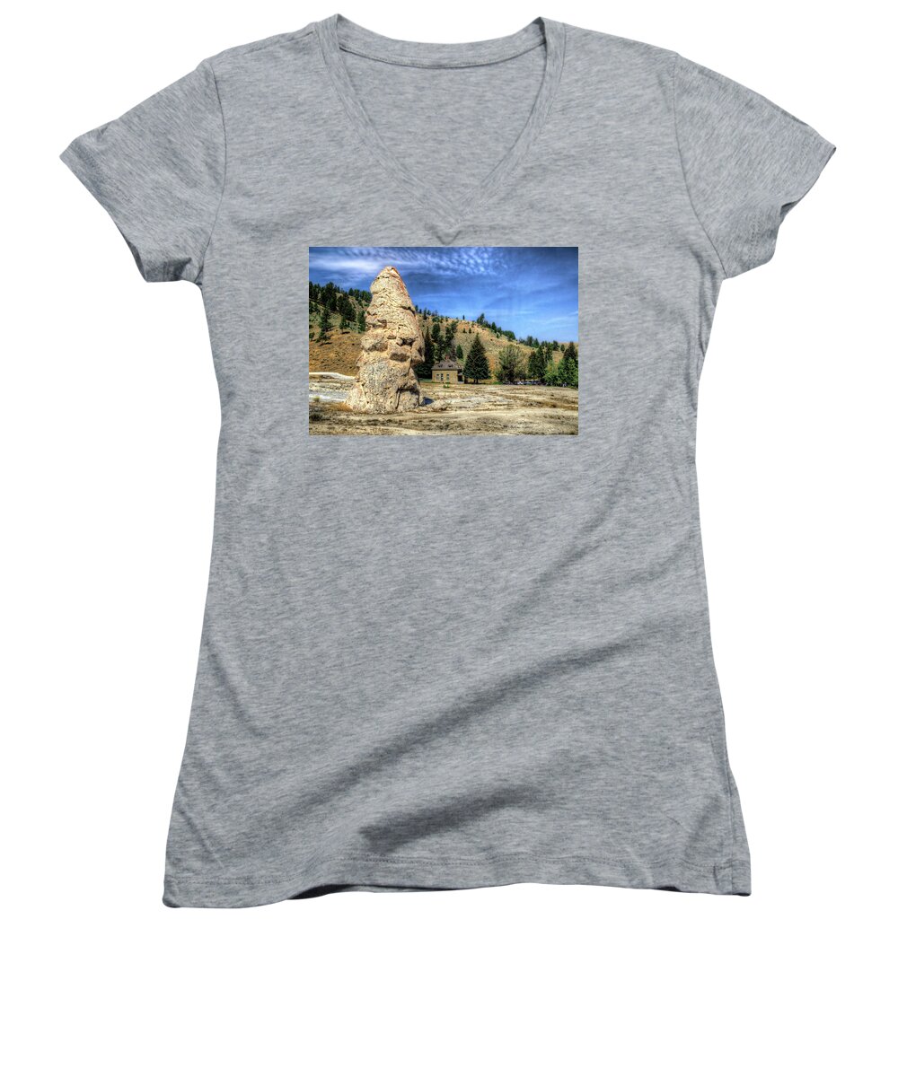 Fine Art Women's V-Neck featuring the photograph Liberty Cap by Greg Sigrist