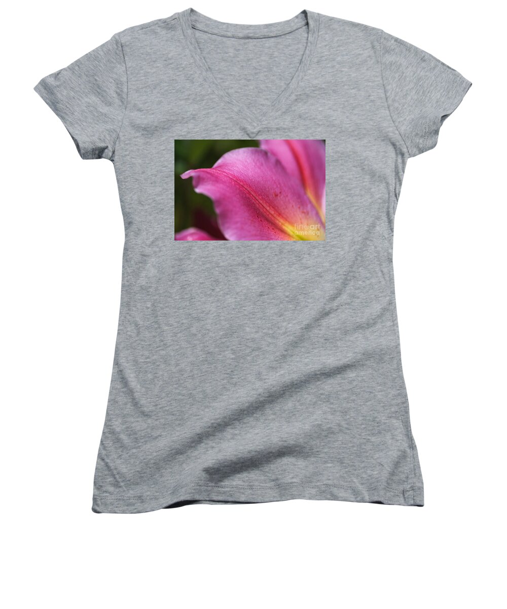 Lily Wings Women's V-Neck featuring the photograph Lily Wings by Joy Watson
