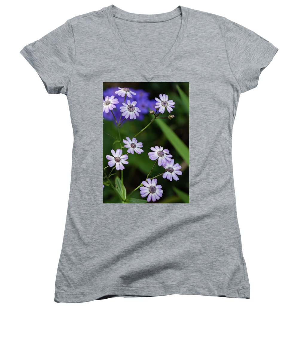 Macro Women's V-Neck featuring the photograph Oh the Light by Laura Macky