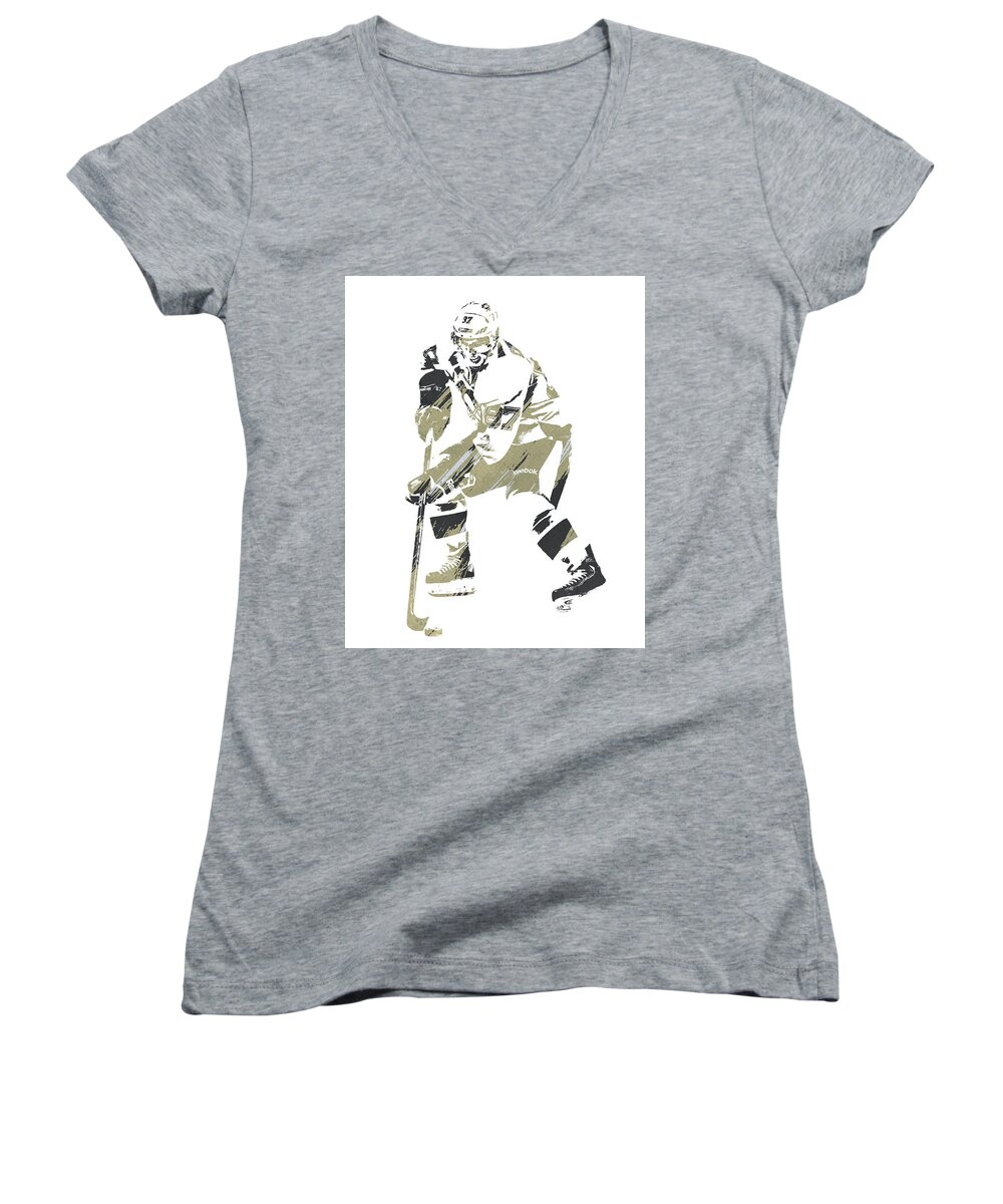 Sidney Crosby Pittsburgh Penguins Watercolor Strokes Pixel Art 5 Youth T- Shirt by Joe Hamilton - Pixels
