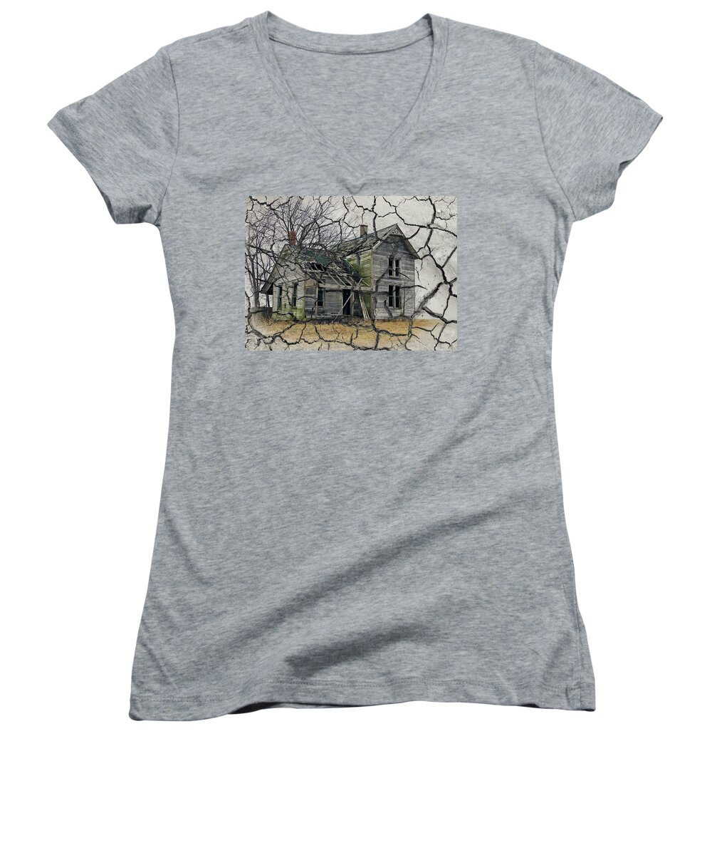 House Women's V-Neck featuring the photograph The Aging Process by Christopher McKenzie