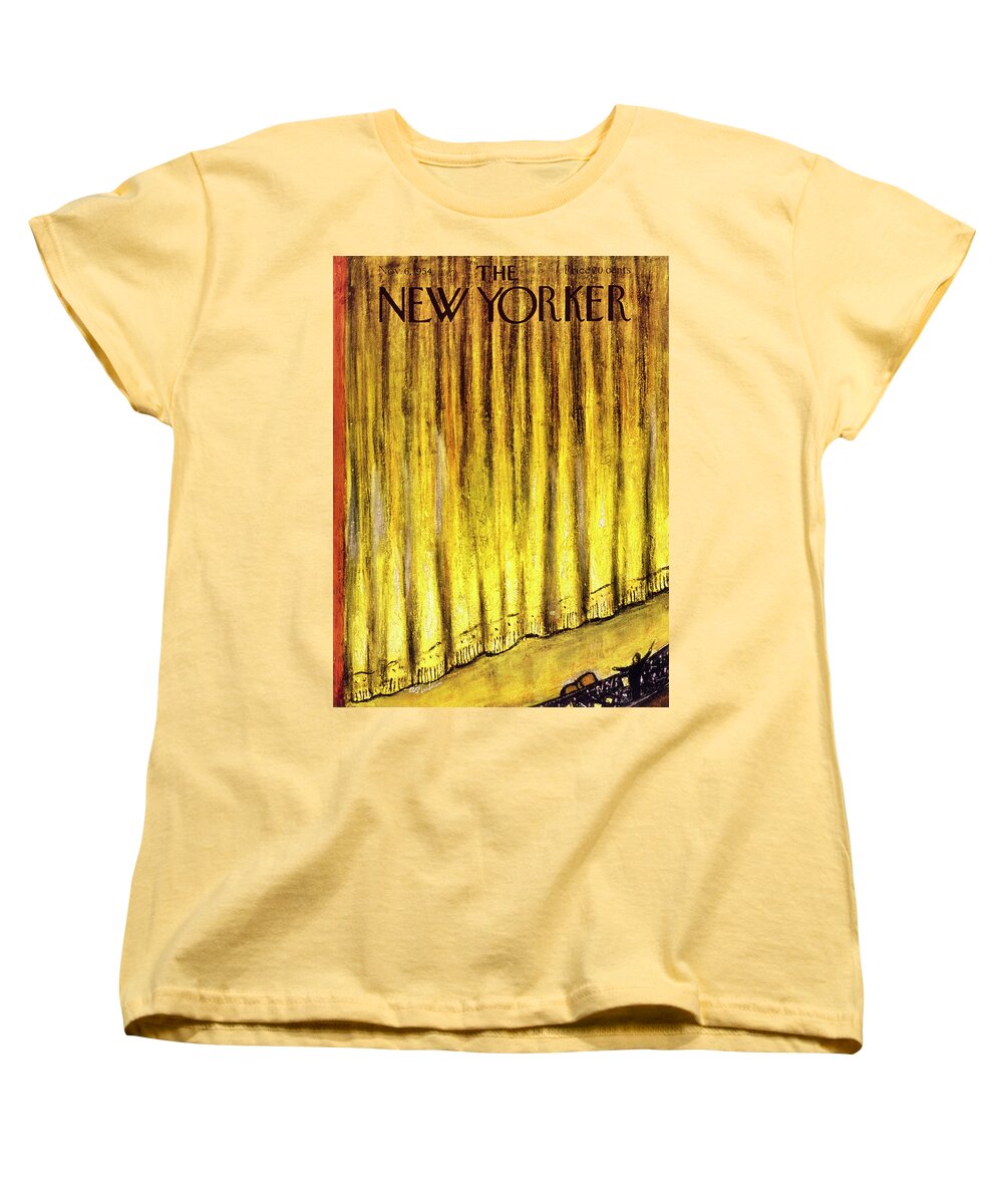 Stage Women's T-Shirt (Standard Fit) featuring the painting New Yorker November 6 1954 by Abe Birnbaum
