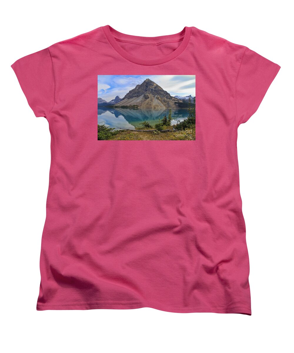 Crowfoot Mountain Women's T-Shirt (Standard Fit) featuring the photograph Crowfoot Mountain Banff NP by Teresa Zieba