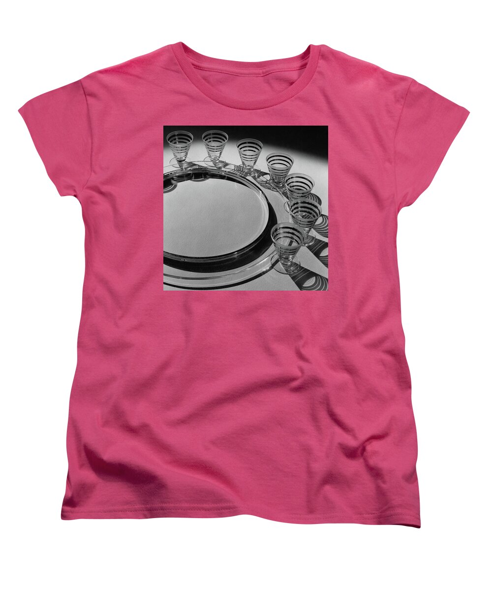 Dining Room Women's T-Shirt (Standard Fit) featuring the photograph Pitt Petri Tableware by Dana B. Merrill