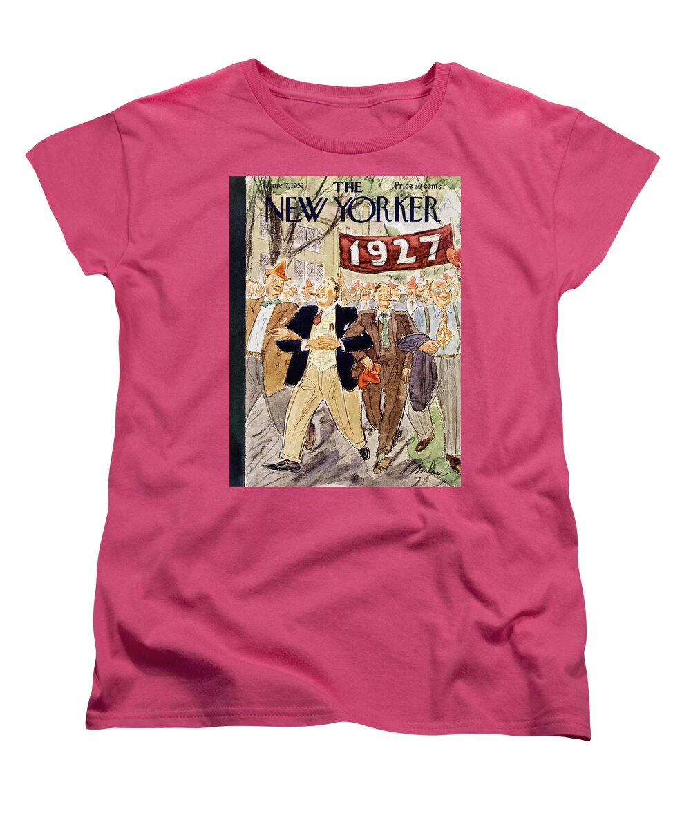 Alumni Women's T-Shirt (Standard Fit) featuring the painting New Yorker June 7 1952 by Perry Barlow
