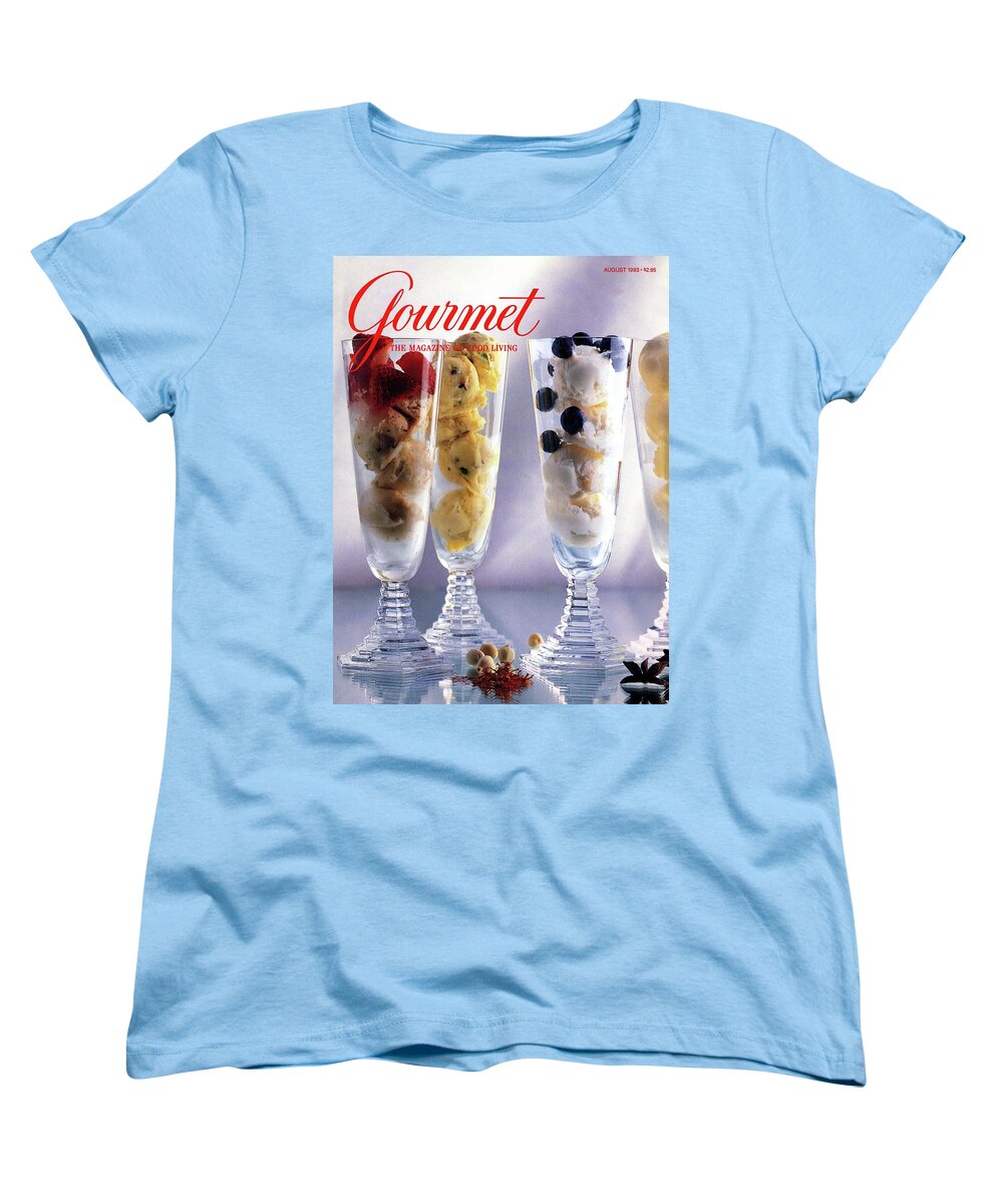 Food Women's T-Shirt (Standard Fit) featuring the photograph Gourmet Magazine Cover Featuring Ice Cream by Romulo Yanes